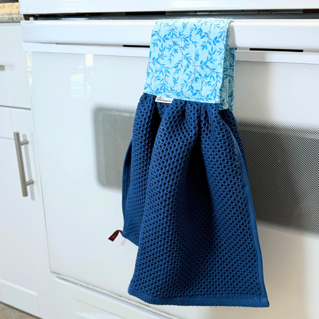 Navy Blue Vines Scarf Towel