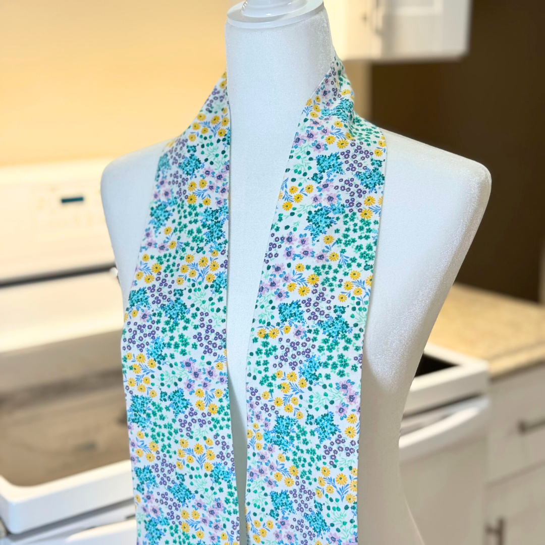 Blue Flowers Kitchen Scarf Towel