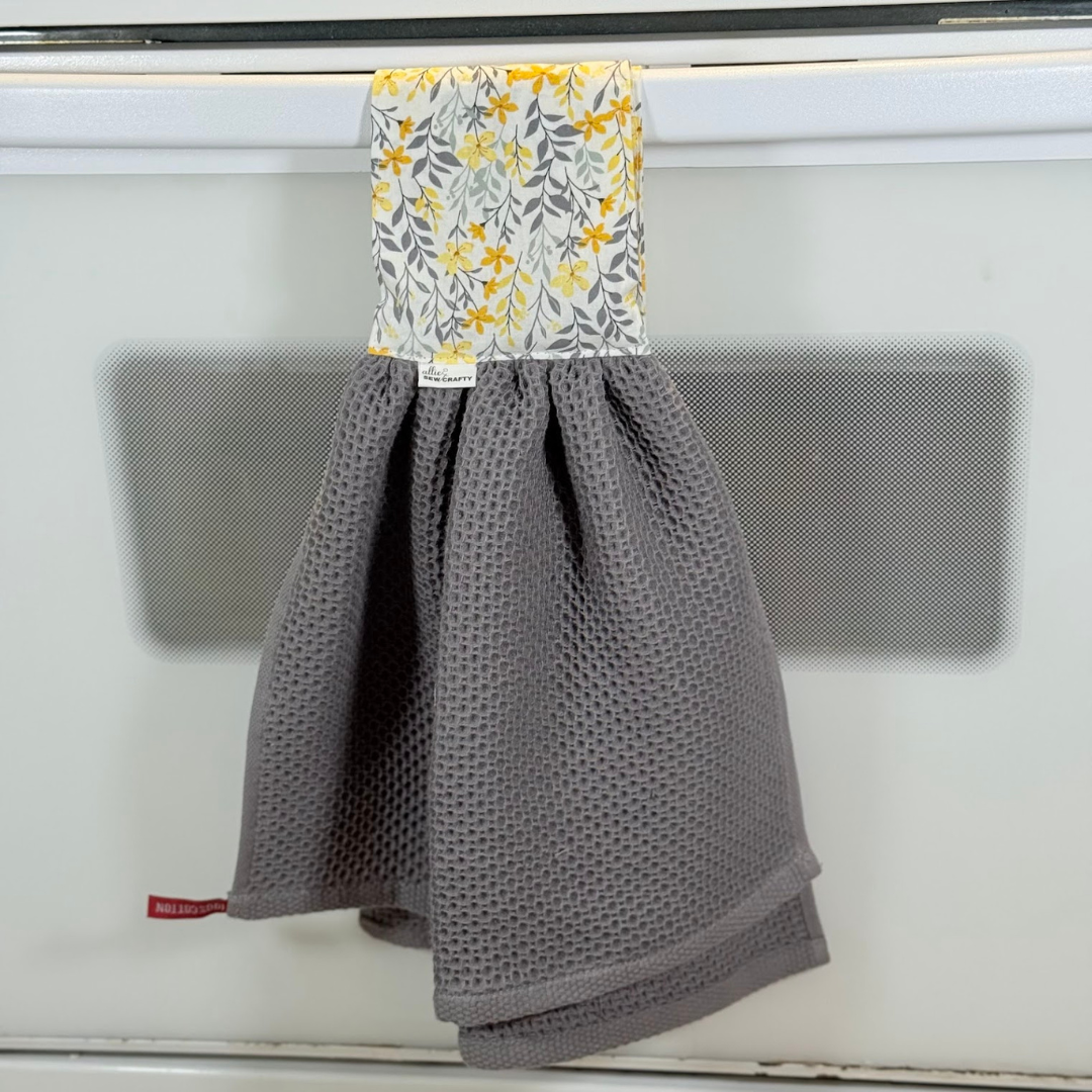Gray and Yellow Scarf Towel