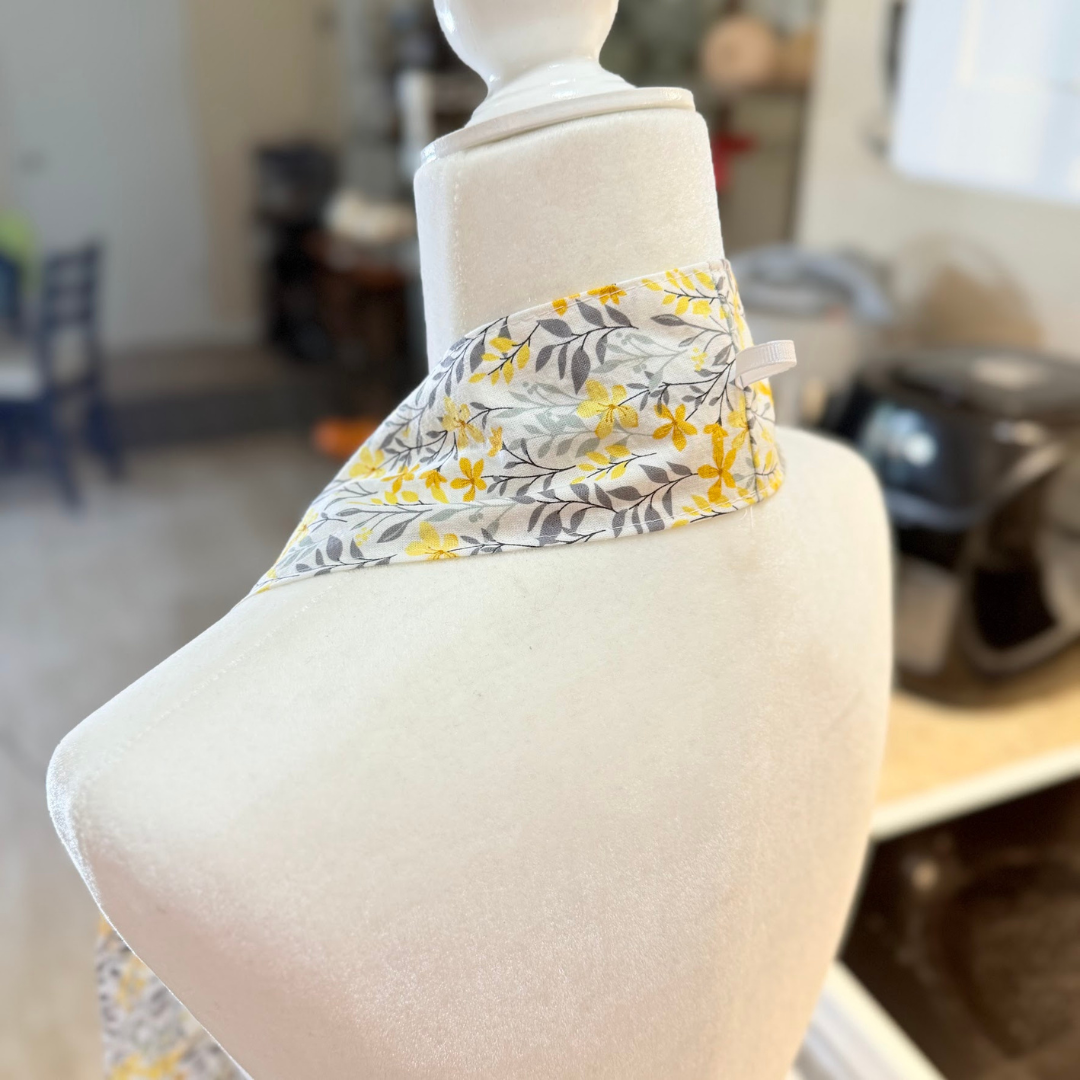 Gray and Yellow Scarf Towel