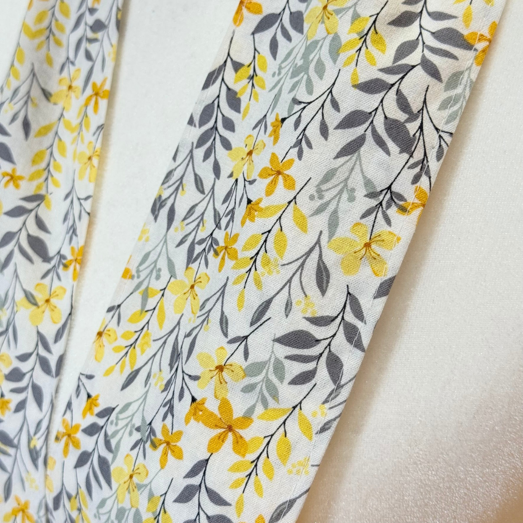 Gray and Yellow Scarf Towel