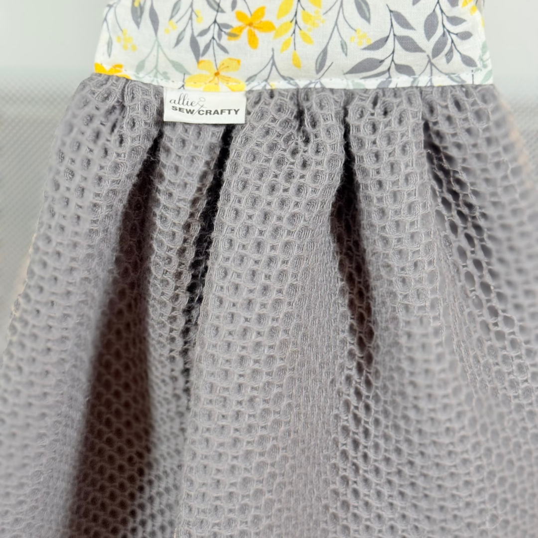 Gray and Yellow Scarf Towel