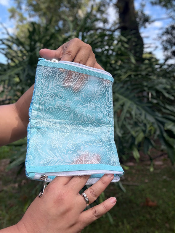 Small Mini Dual Zipper Fold-Flat Pouch *Limited Edition*