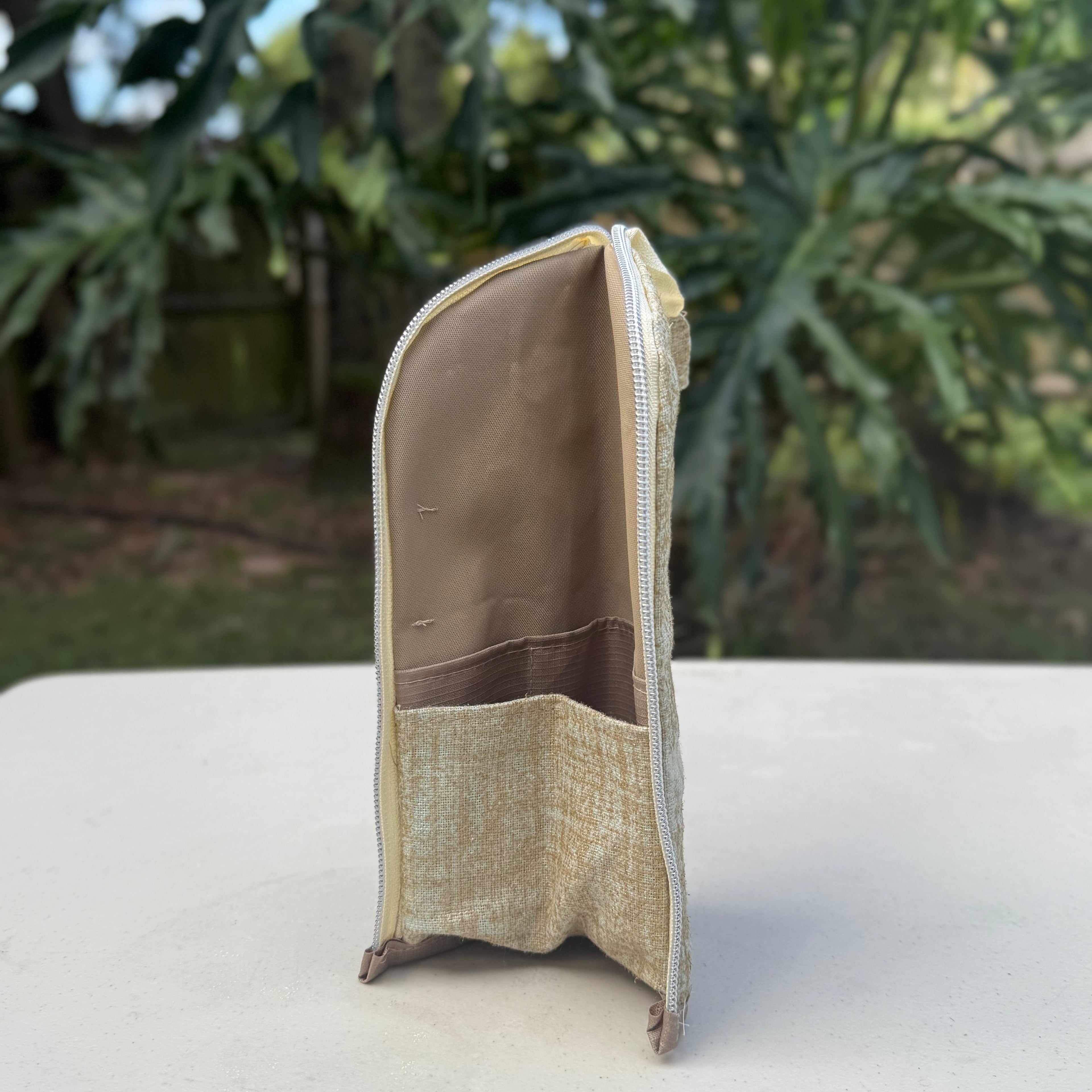 Standing Brush & Pencil Case - Taupe