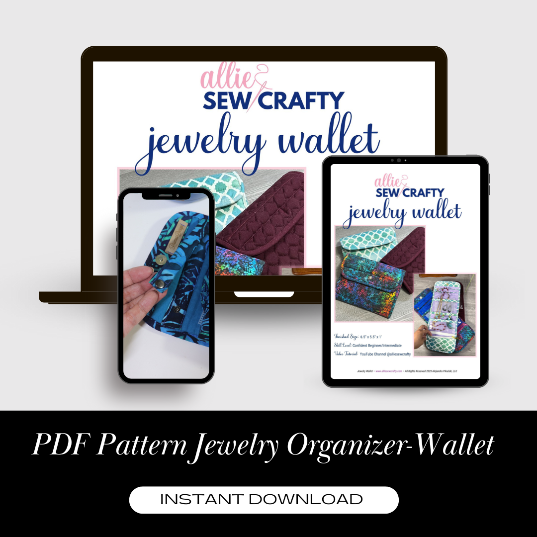 PDF SEWING PATTERN - Jewelry Organizer Wallet – Allie Sew Crafty