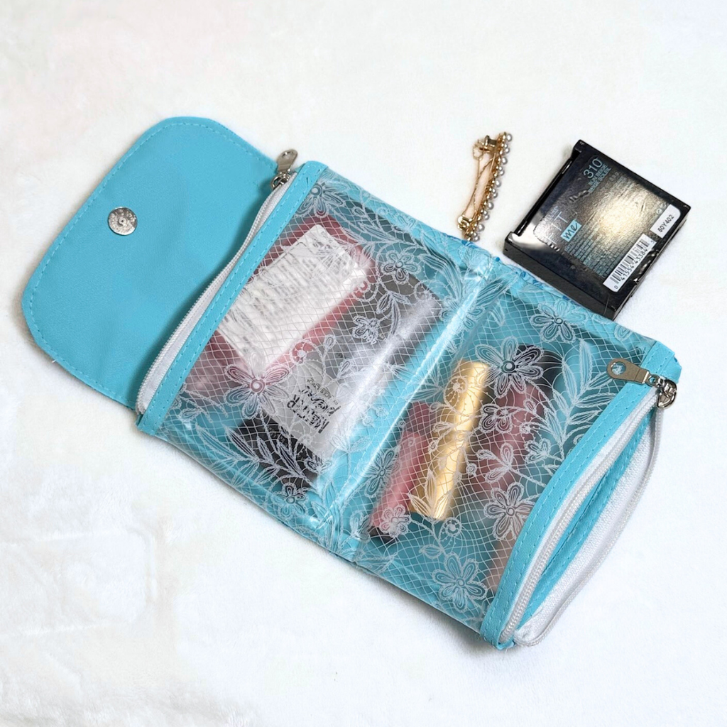 Small Mini Dual Zipper Fold-Flat Pouch *Limited Edition*