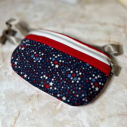 Patriotic Red White and Blue Fanny Pack