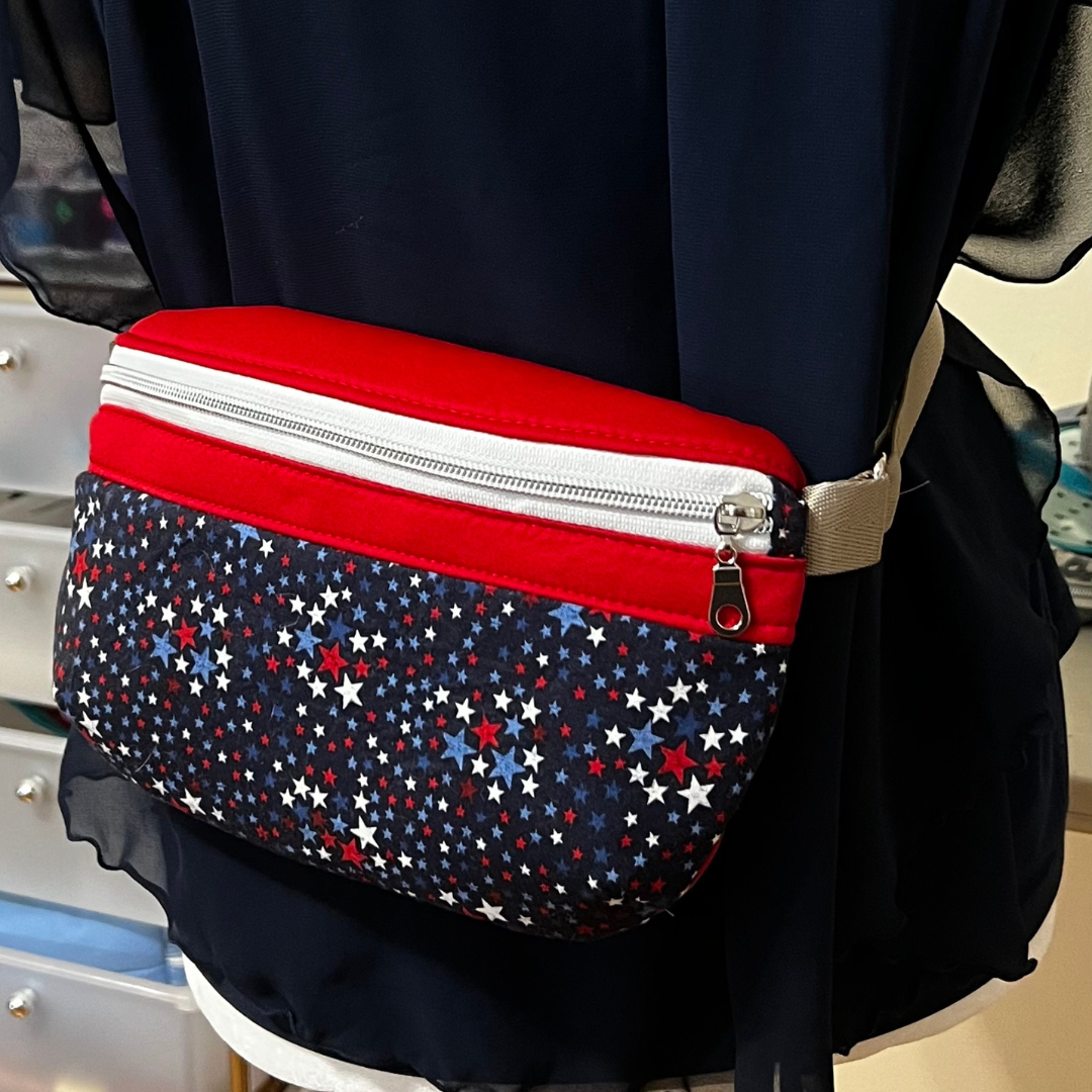 Patriotic Red White and Blue Fanny Pack